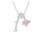 ✨ Collier Initiale Dopamine 3-en-1 avec Breloques Cœur en Zircon