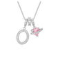 ✨ Collier Initiale Dopamine 3-en-1 avec Breloques Cœur en Zircon