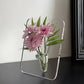 Vase cadre photo acrylique 2026 transparent déco table fleurs hydroponie salon
