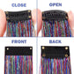 ✨ Barrettes BB à fils métalliques colorés effet laser – Extensions arc-en-ciel