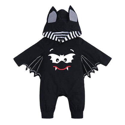🎃🦇 Grenouillère Chauve-Souris Bébé avec Capuche