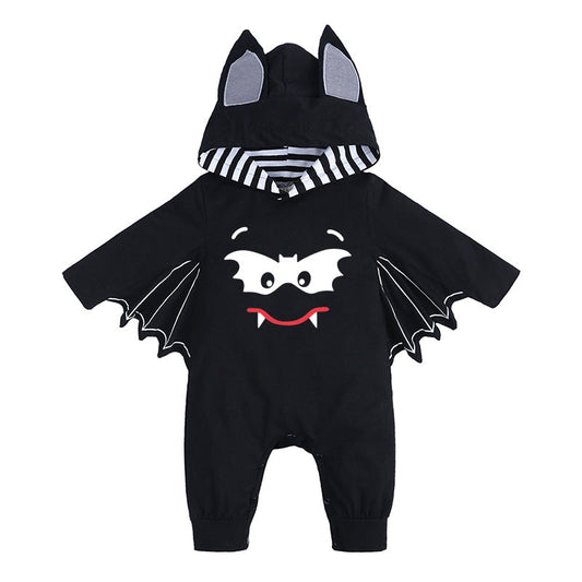 🎃🦇 Grenouillère Chauve-Souris Bébé avec Capuche