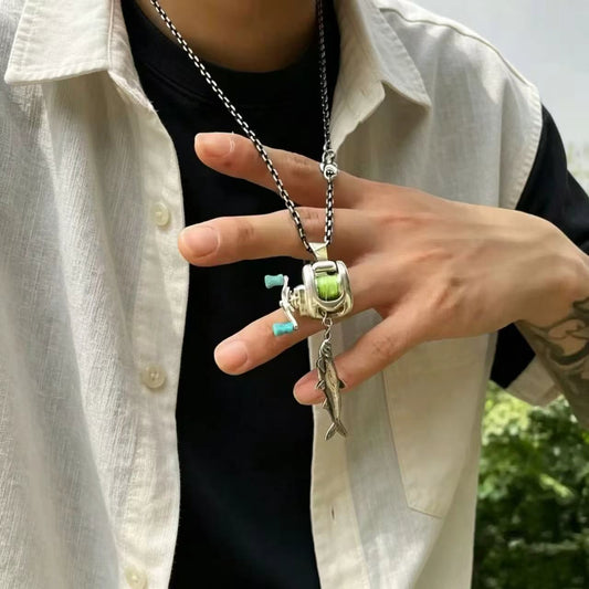 🔥 Nouveauté 2026 : Collier mini-leurre créatif en alliage