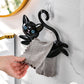 🐱✨ Porte-Serviette Chat – À Ventouse Sans Perçage
