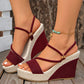 Chaussures orthopédiques pour femme, tendance, à talons compensés et plateforme, couleurs unies.