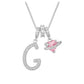 ✨ Collier Initiale Dopamine 3-en-1 avec Breloques Cœur en Zircon