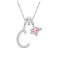 ✨ Collier Initiale Dopamine 3-en-1 avec Breloques Cœur en Zircon