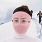 Masque facial coupe-vent d'hiver – Masque chaud en polaire avec visière pour le cyclisme et les activités extérieures