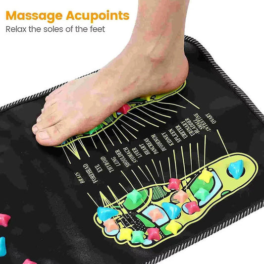 🦶 Tapis de Massage des Pieds en Galets pour la Détente Quotidienne