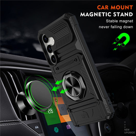 📱🛡️ Coque de téléphone avec porte-cartes magnétique – Protection antichoc