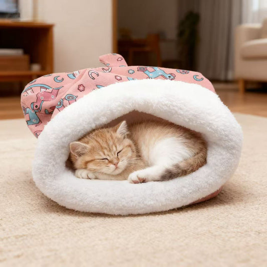 🐱 Sac de couchage doux pour chats – Un nid chaud et douillet pour votre chat ! 💤💗