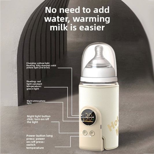 🍼 Chauffe-biberon intelligent, sans fil et rechargeable – Du lait chaud à tout moment, n'importe où ❤️