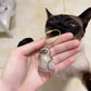 Porte-clés rangement poils de chat transparent boîte cheveux chat 🐱