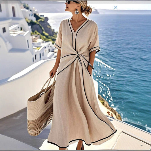Robe rayée pour femme