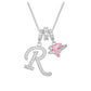 ✨ Collier Initiale Dopamine 3-en-1 avec Breloques Cœur en Zircon