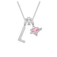 ✨ Collier Initiale Dopamine 3-en-1 avec Breloques Cœur en Zircon