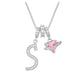 ✨ Collier Initiale Dopamine 3-en-1 avec Breloques Cœur en Zircon