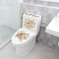 🌸 Autocollant de Toilette Floral Doré de Luxe