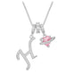 ✨ Collier Initiale Dopamine 3-en-1 avec Breloques Cœur en Zircon