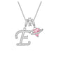 ✨ Collier Initiale Dopamine 3-en-1 avec Breloques Cœur en Zircon