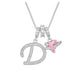 ✨ Collier Initiale Dopamine 3-en-1 avec Breloques Cœur en Zircon