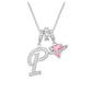 ✨ Collier Initiale Dopamine 3-en-1 avec Breloques Cœur en Zircon
