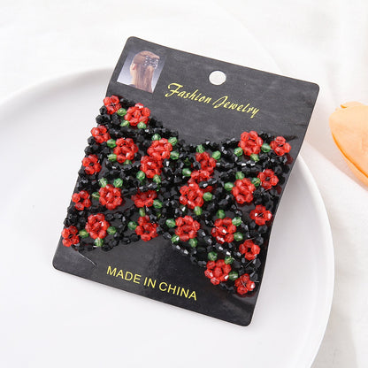 🌹 Peigne à Cheveux Magique en Perles en Forme de Rose pour une Coiffure Élégante au Quotidien