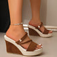 Chaussures orthopédiques pour femme, tendance, à talons compensés et plateforme, couleurs unies.