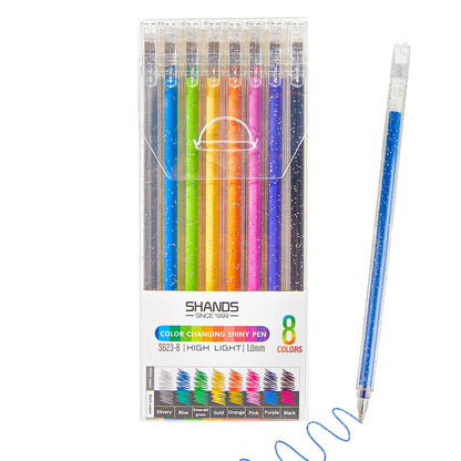 ✨ Stylos Gel Pailletés 18 Couleurs pour Journaling, Loisirs Créatifs et Écriture Créative
