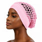🖤✨ Bonnet à Cheveux en Maille à Large Bord – Respirant & Extensible