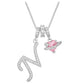 ✨ Collier Initiale Dopamine 3-en-1 avec Breloques Cœur en Zircon