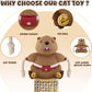 🐱🧸 Jouet Interactif pour Chat – Peluche à Enfiler sur la Main