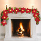 🎄 Guirlande lumineuse de poinsettias de Noël