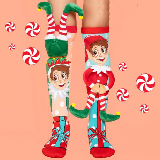 🎄🧦 Chaussettes de Noël Amusantes avec Lutins – Accessoires 3D