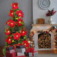 🎄 Guirlande lumineuse de poinsettias de Noël