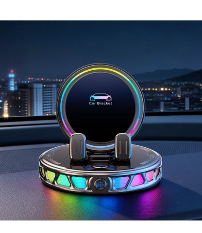 🚗 Support Téléphone Voiture avec Recharge Sans Fil et LED RGB
