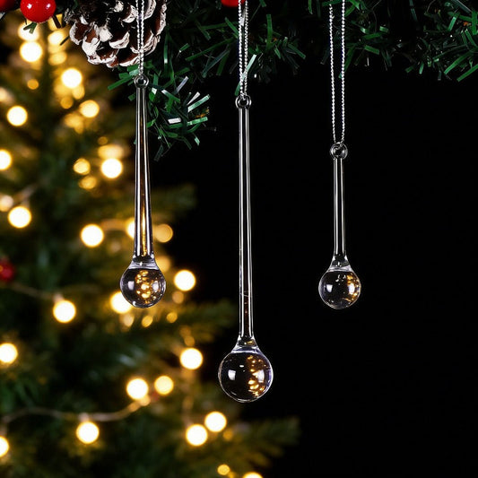 🎄✨ Suspensions de Noël transparentes – Glaçons pour sapin de Noël