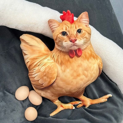🐱🐔 Coussin Chat Poulet Amusant – Décoration Originale 2026 ✨