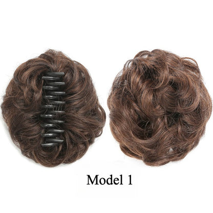 🌸 Chignon Postiche Bouclé avec Pince Intégrée