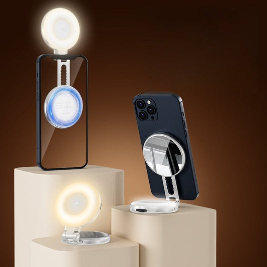 ✨📱 Mini Lampe Selfie Magnétique – 3 Couleurs & Intensité Réglable