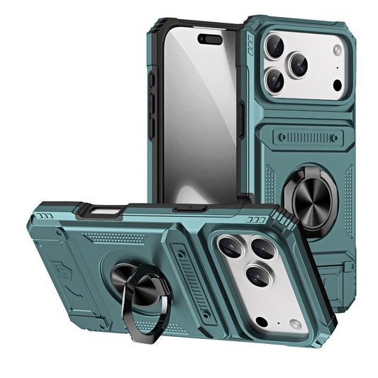 📱🧲 Coque avec Porte-Cartes et Anneau Magnétique