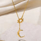 ☀️🌙 Collier Soleil & Lune – Élégant Collier pour Femme