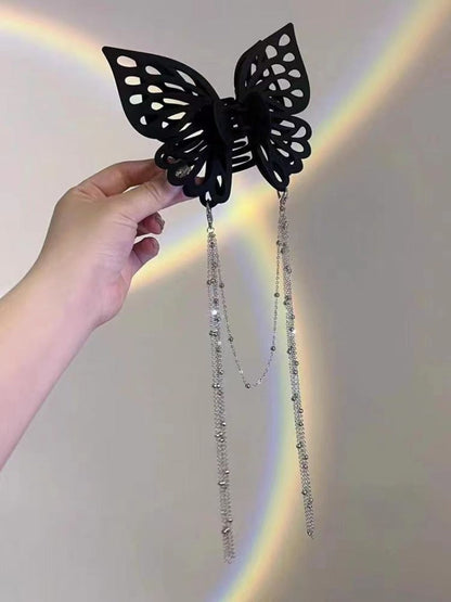 🦋 Barrette à Cheveux Élégante Papillon Ajouré avec Pampilles pour Femme