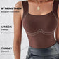 💖 Débardeur gainant à col en U pour femme avec soutien-gorge intégré