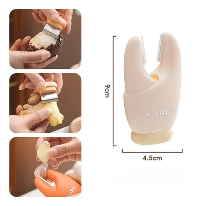 🧲 Gadget de cuisine pince crabe 2-en-1 épluche ail gingembre aimant réfrigérateur 🧄
