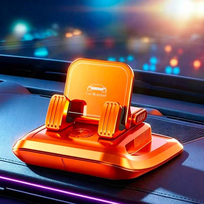 🧡 Porte-Téléphone pour Voiture avec Plaque d’Immatriculation – Organisateur de Tableau de Bord 3-en-1