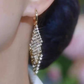 ✨ Boucles d’Oreilles Géométriques Scintillantes en Strass