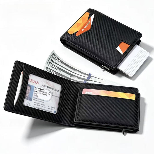 💳📍 Portefeuille RFID – Porte-Cartes AirTag Intelligent en Similicuir