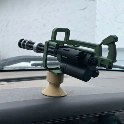 🚗🔫 Mitrailleuse rotative décorative – Déco pour tableau de bord