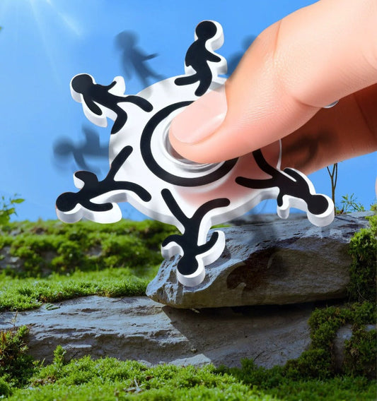 🌀🏃 Spinner à Doigt Animé – Illusion d’Optique et Jouet Anti-Stress